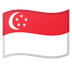 Cómo se ve el emoji Bandera: Singapur en Google.