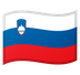 Hvordan Flag: Slovenien emoji ser ud på Google.