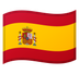 Cómo se ve el emoji Bandera: España en Google.