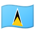 Hvordan Flag: Saint Lucia emoji ser ud på Google.