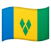 Bagaimana emoji Bendera: Saint Vincent dan Grenadines kelihatan di Google.