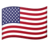 Hvordan Flag: USA emoji ser ud på Google.