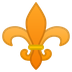 Bagaimana emoji Fleur-de-lis kelihatan di Google.