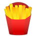 A quoi ressemblent les emoji Frites sur Google.