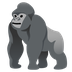 Hvordan Gorilla emoji ser ud på Google.