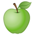 Cómo se ve el emoji Manzana verde en Google.