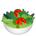 Bagaimana emoji Salad hijau kelihatan di Google.