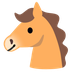 Cómo se ve el emoji Cara de caballo en Google.