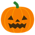 Cómo se ve el emoji Calabaza de Halloween en Google.