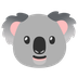 Cómo se ve el emoji Koala en Google.