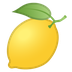 Bagaimana emoji Lemon kelihatan di Google.