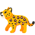 Hvordan Leopard emoji ser ud på Google.