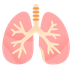 Cómo se ve el emoji Pulmones en Google.