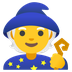 Hvordan Magiker emoji ser ud på Google.