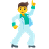 Cómo se ve el emoji Hombre bailando en Google.