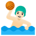 A quoi ressemblent les emoji Joueur de water-polo: peau claire sur Google.