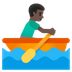 Bagaimana emoji Lelaki mendayung sampan: ton kulit gelap kelihatan di Google.