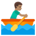 Bagaimana emoji Lelaki mendayung sampan: ton kulit sederhana kelihatan di Google.