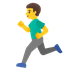 Cómo se ve el emoji Hombre corriendo en Google.