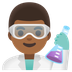 A quoi ressemblent les emoji Scientifique homme: peau mate sur Google.