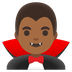 A quoi ressemblent les emoji Vampire homme: peau mate sur Google.