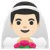 A quoi ressemblent les emoji Homme avec voile: peau claire sur Google.