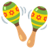 Cómo se ve el emoji Maracas en Google.