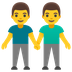 A quoi ressemblent les emoji Deux hommes se tenant la main sur Google.