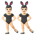 Hvordan Mænd med kaninører: lys teint emoji ser ud på Google.