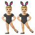 Hvordan Mænd med kaninører: medium til lys teint emoji ser ud på Google.
