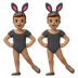 Hvordan Mænd med kaninører: medium teint emoji ser ud på Google.