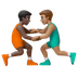 Hvordan Mandlige brydere: mørk teint og medium teint emoji ser ud på Google.