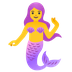 Cómo se ve el emoji Sirena en Google.