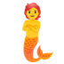 Cómo se ve el emoji Persona sirena en Google.