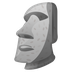 A quoi ressemblent les emoji Moai sur Google.