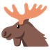 Bagaimana emoji Moose kelihatan di Google.