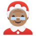 Bagaimana emoji Pn. Claus: ton kulit sederhana kelihatan di Google.