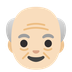 A quoi ressemblent les emoji Homme âgé: peau claire sur Google.