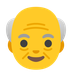 A quoi ressemblent les emoji Homme âgé sur Google.