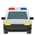 Cómo se ve el emoji Coche de policía próximo en Google.