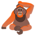 Orangutan emojisi Google üzerinde nasıl görünüyor.