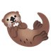 A quoi ressemblent les emoji Loutre sur Google.