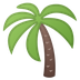 Bagaimana emoji Pokok palma kelihatan di Google.