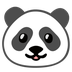 Bagaimana emoji Panda kelihatan di Google.