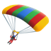 A quoi ressemblent les emoji Parachute sur Google.