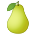 Bagaimana emoji Buah pear kelihatan di Google.