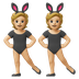 Hvordan Personer med kaninører: medium til lys teint emoji ser ud på Google.