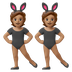 Hvordan Personer med kaninører: medium teint emoji ser ud på Google.