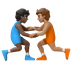 Hvordan Brydere: mørk teint og medium teint emoji ser ud på Google.