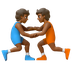 Hvordan Brydere: medium til mørk teint emoji ser ud på Google.